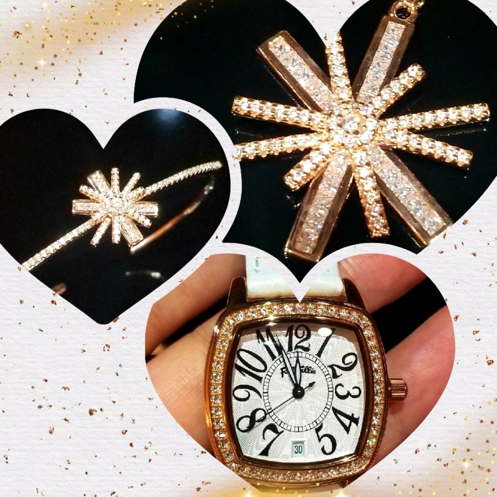 Folli Follie set of 3 jewelry (rose gold on S925.)